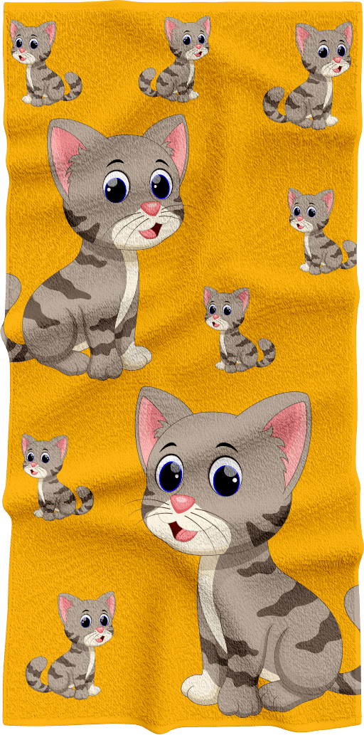 Playful Pussycat Towels - fungear.com.au