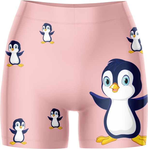 Pranksta Penguin Ladies Gym Shorts - fungear.com.au