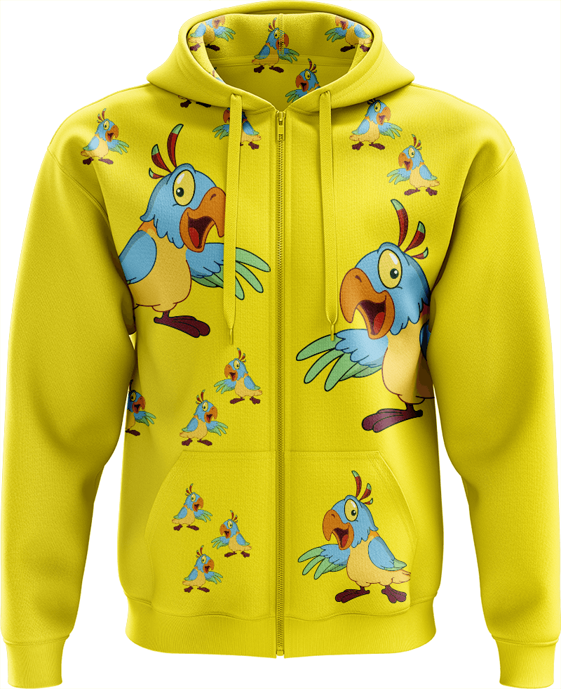 Psycho Parrot Full Zip Hoodies Jacket - fungear.com.au