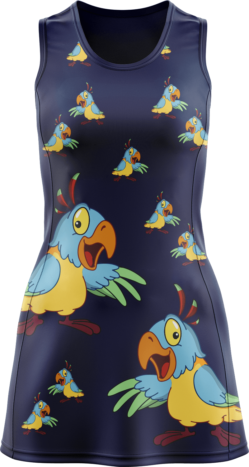 Psycho Parrot Ladies Mini Dress - fungear.com.au