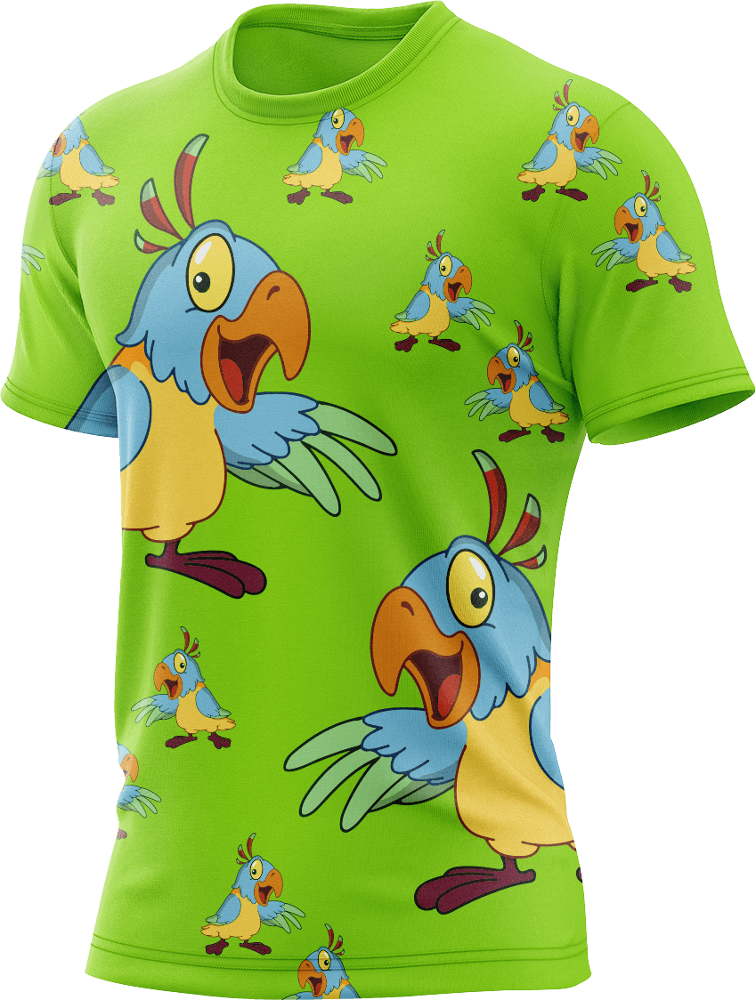 Psycho Parrot Rash T-Shirt Short Sleeve - fungear.com.au