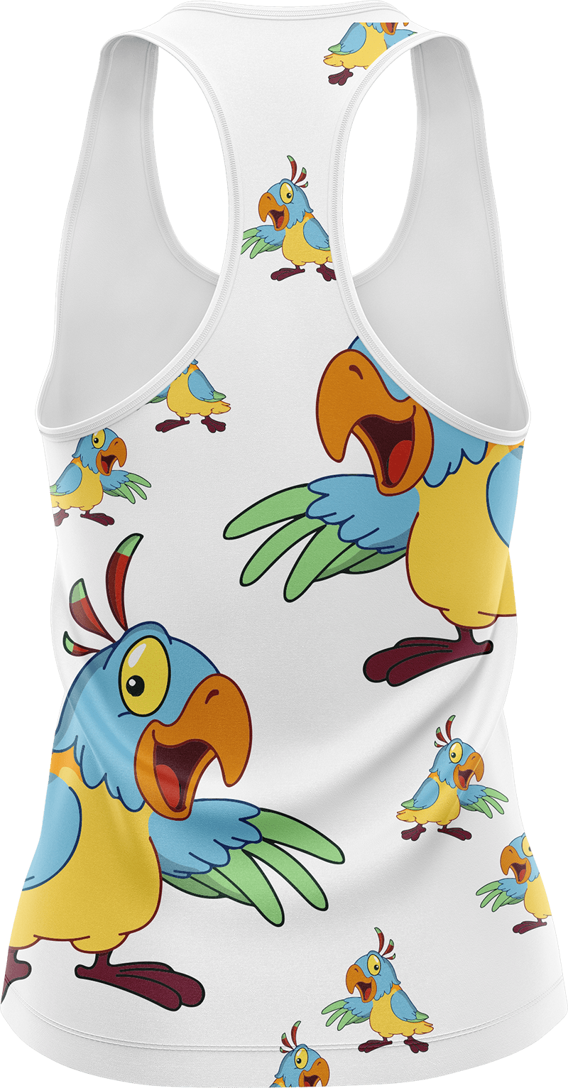 Psycho Parrot Singlets - fungear.com.au