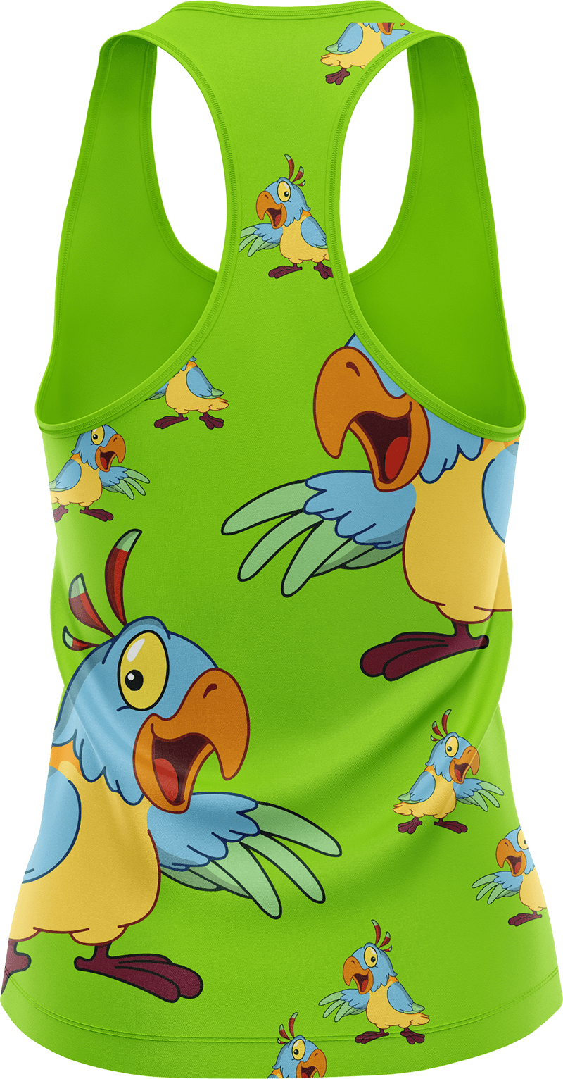 Psycho Parrot Singlets - fungear.com.au