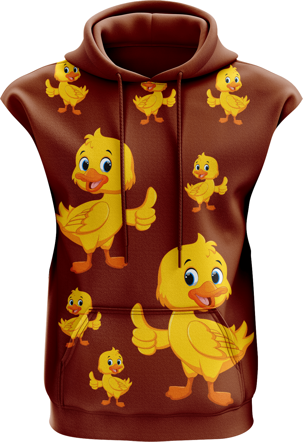 Quack Duck Full Zip Sleeveless Hoodie Jackets