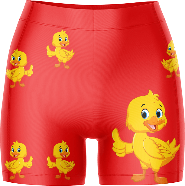 Quack Duck Ladies Gym Shorts - fungear.com.au