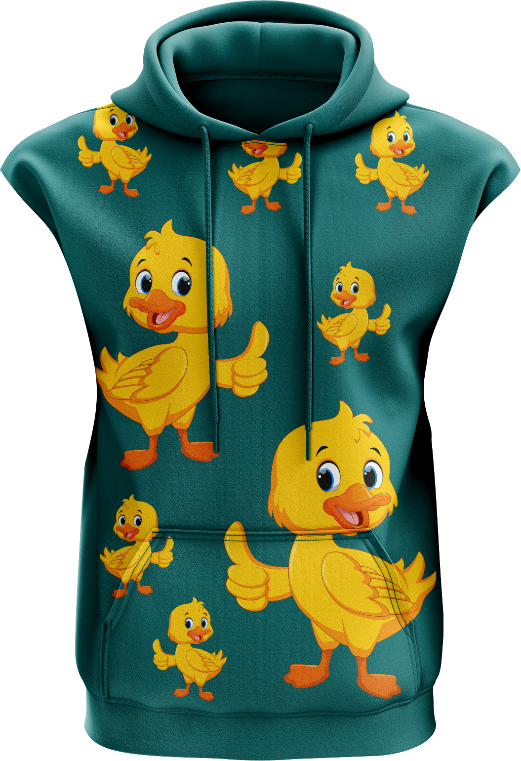 Quack Duck Sleeveless Hoodie - fungear.com.au