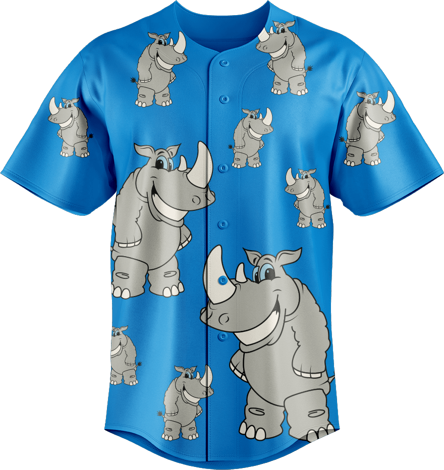 Racy Rhino Baseball Jerseys - fungear.com.au