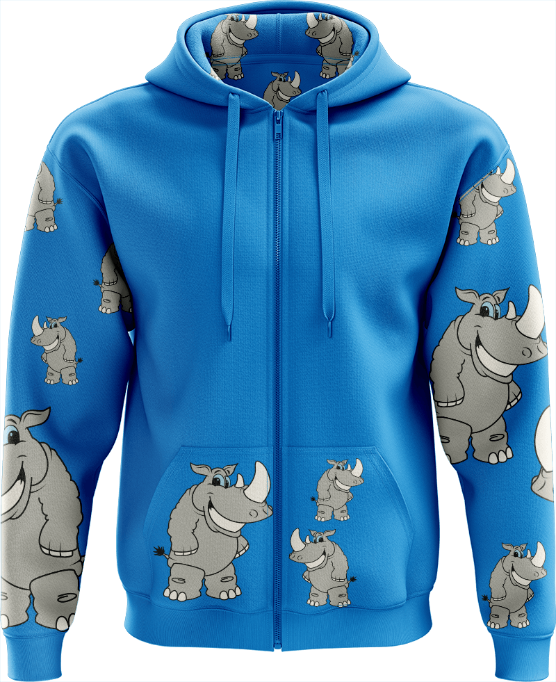 Racy Rhino Full Zip Hoodies Jacket - fungear.com.au