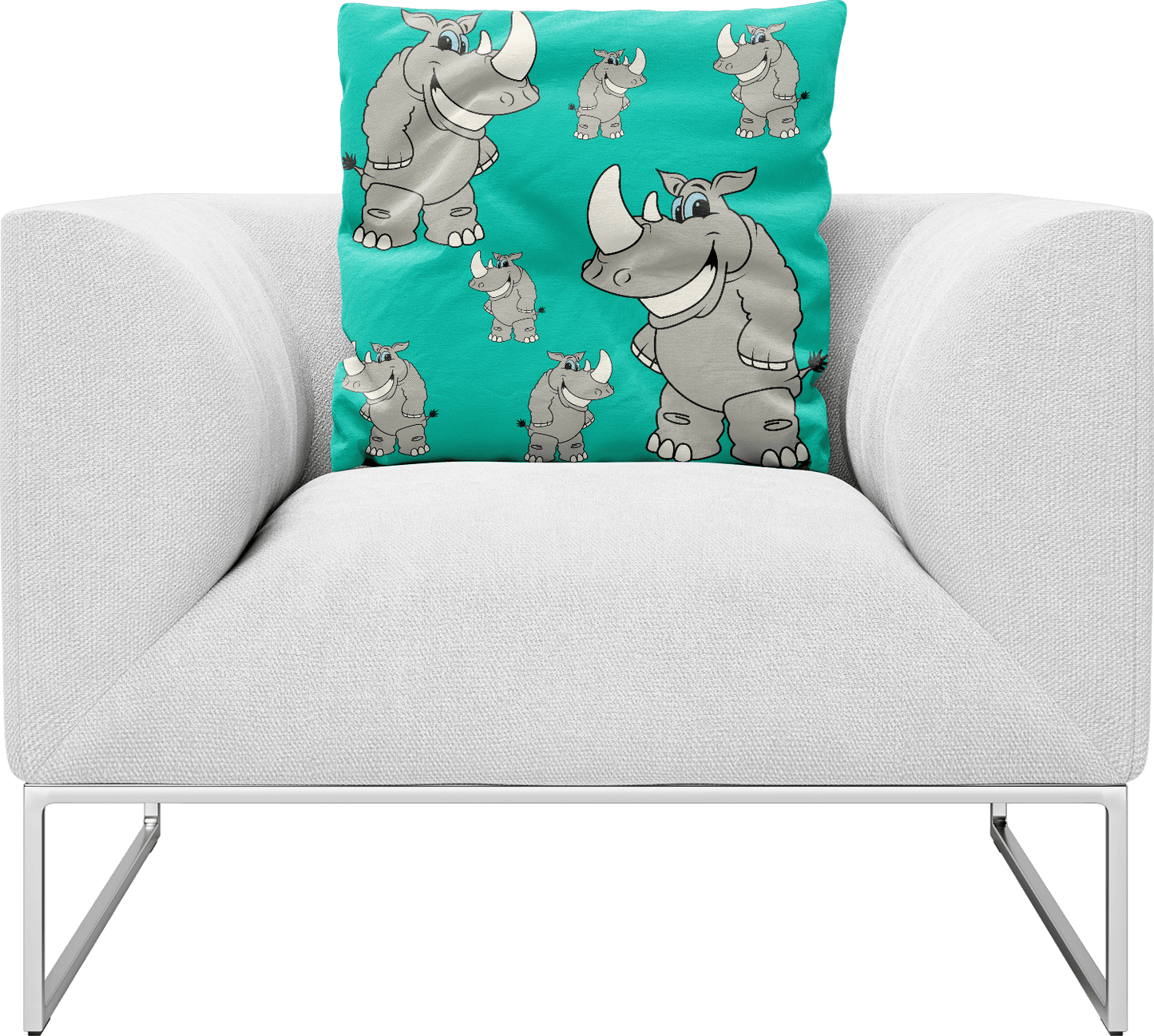 Racy Rhino Pillows Cushions - fungear.com.au