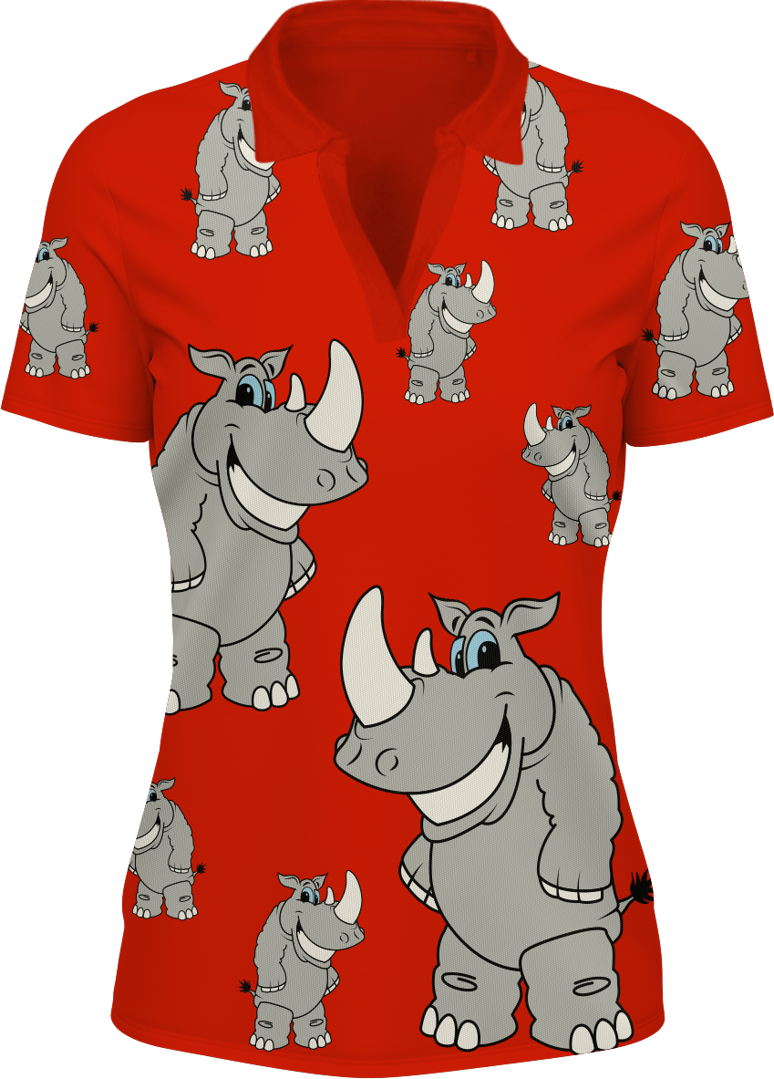 Racy Rhino Women's Polo - fungear.com.au