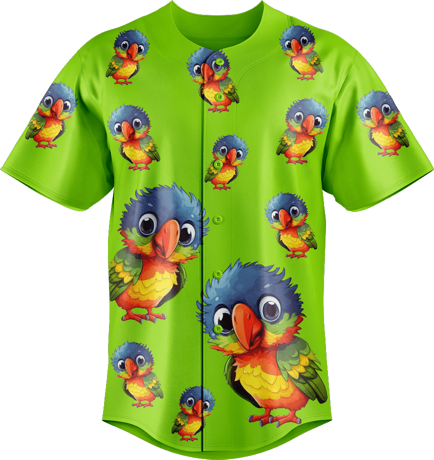 Rainbow Lorikeet Baseball Jerseys