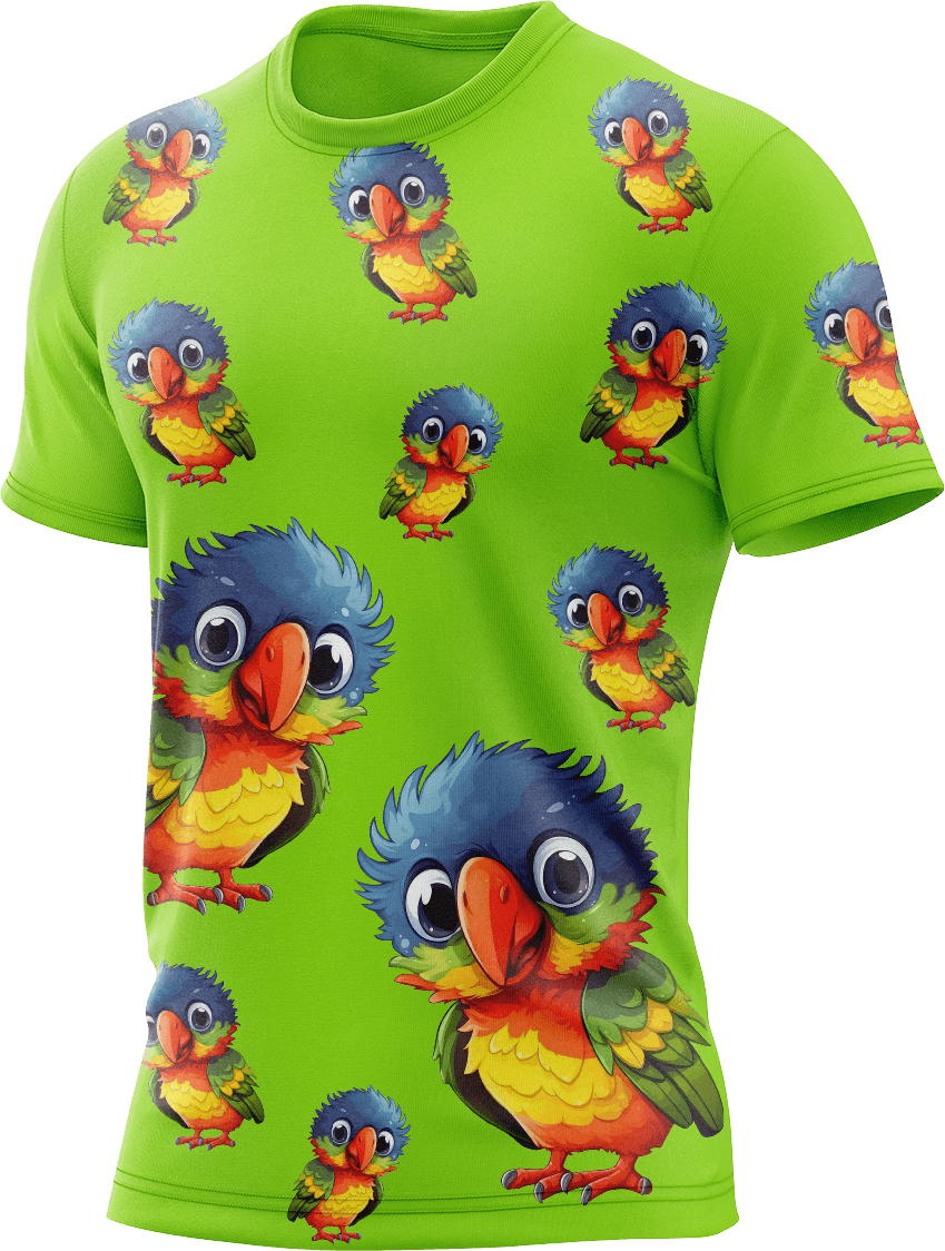 Rainbow Lorikeet Rash Shirt Short Sleeve - fungear.com.au