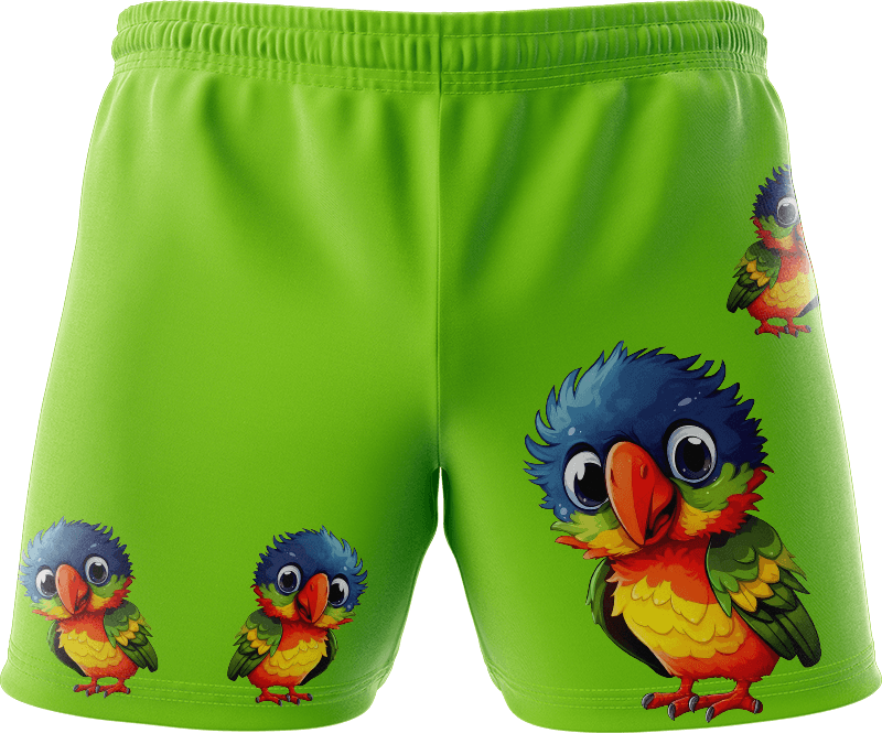 Rainbow Lorikeet Shorts - fungear.com.au