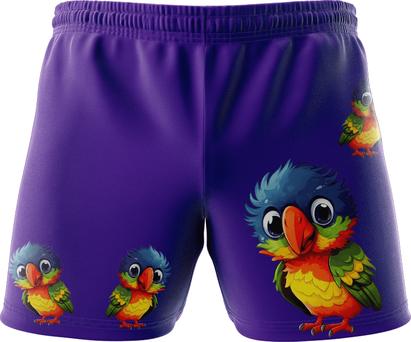 Rainbow Lorikeet Shorts - fungear.com.au