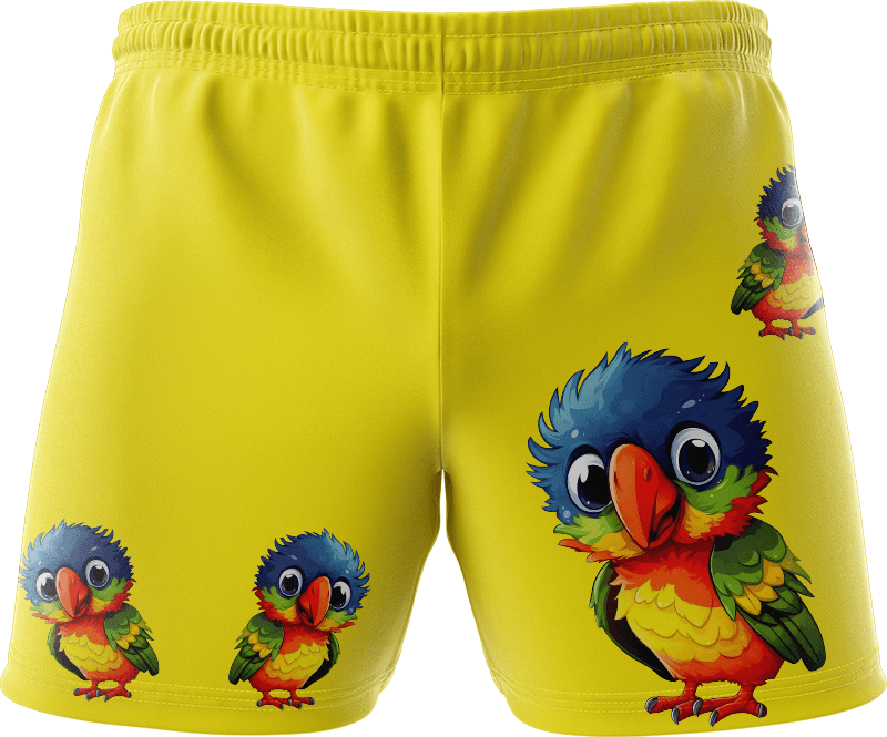 Rainbow Lorikeet Shorts - fungear.com.au