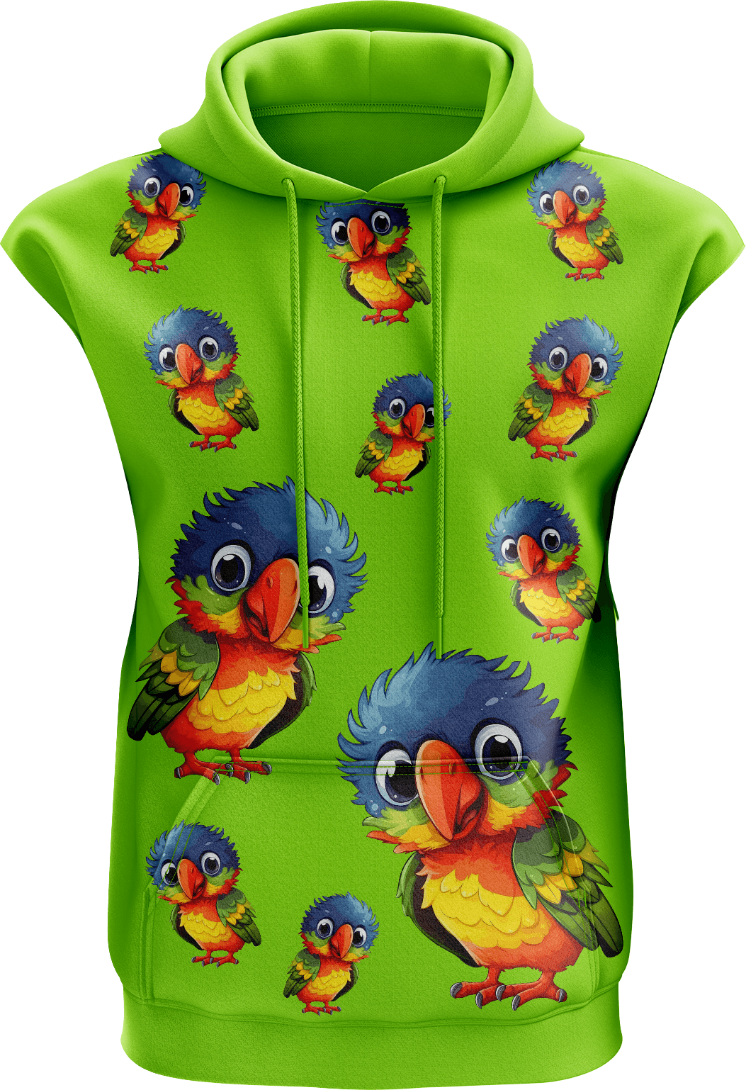 Rainbow Lorikeet Sleeveless Hoodie