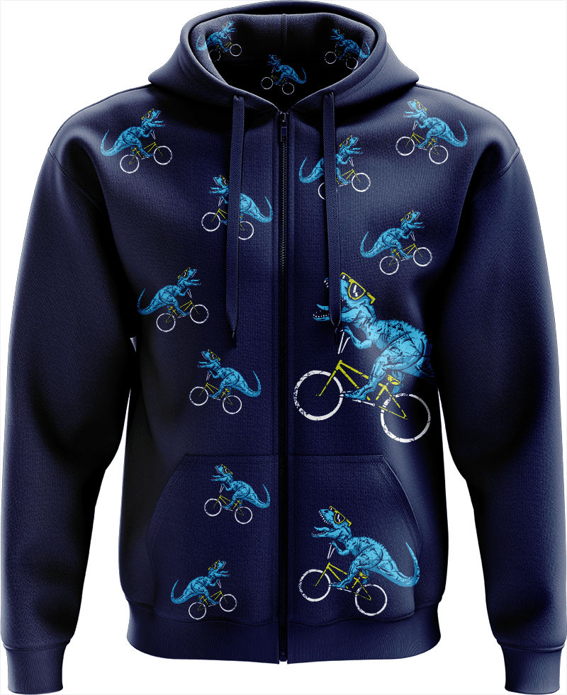 Rexy Dino Full Zip Hoodies Jacket - fungear.com.au