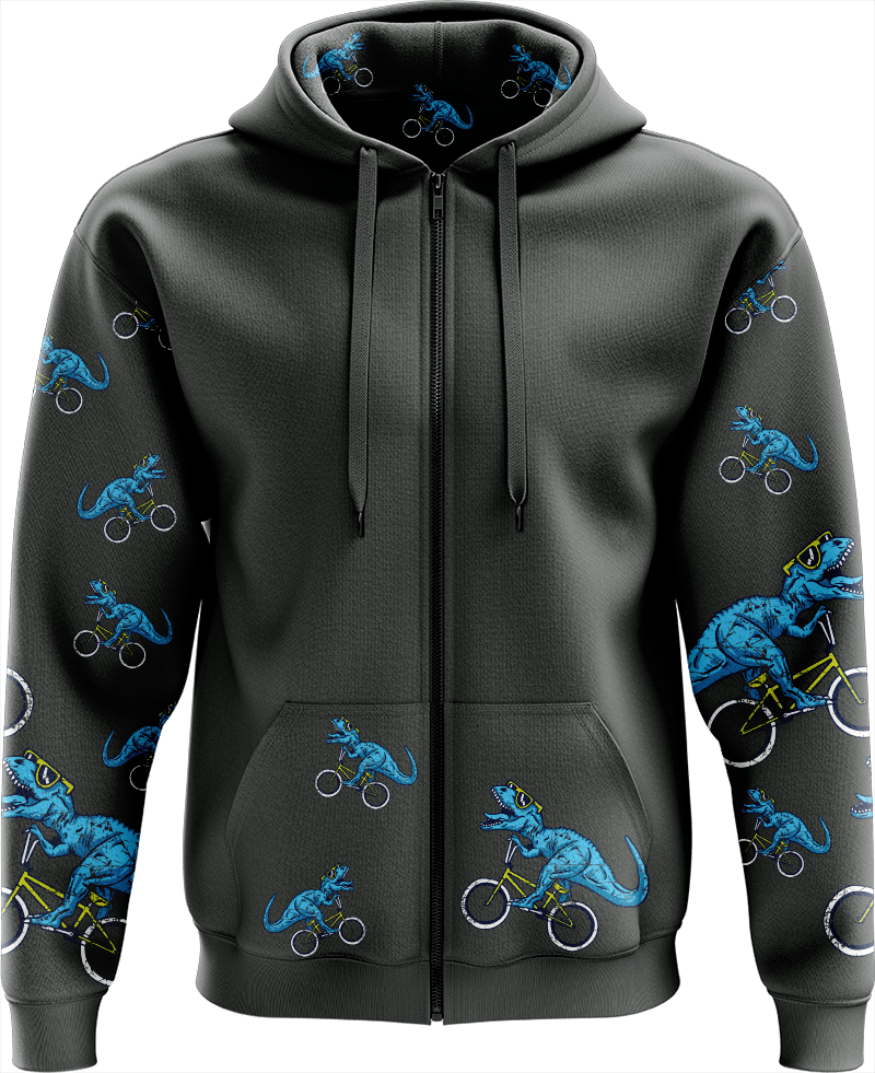 Rexy Dino Full Zip Hoodies Jacket - fungear.com.au