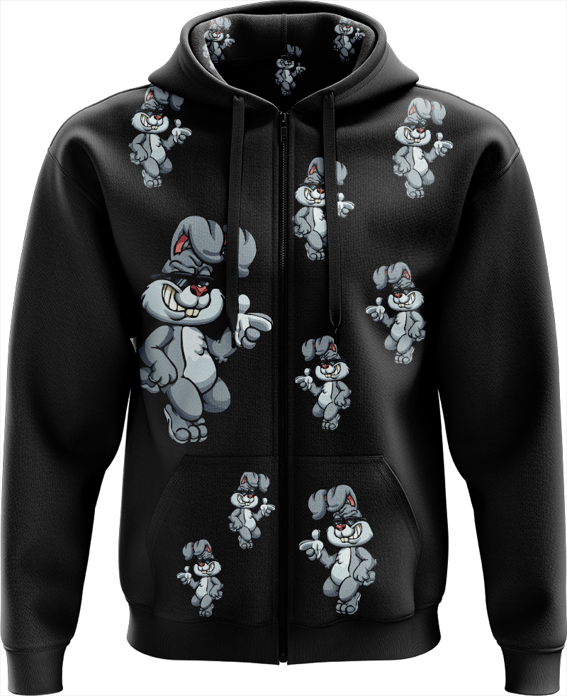 Rogue Rabbit Full Zip Hoodies Jacket - fungear.com.au
