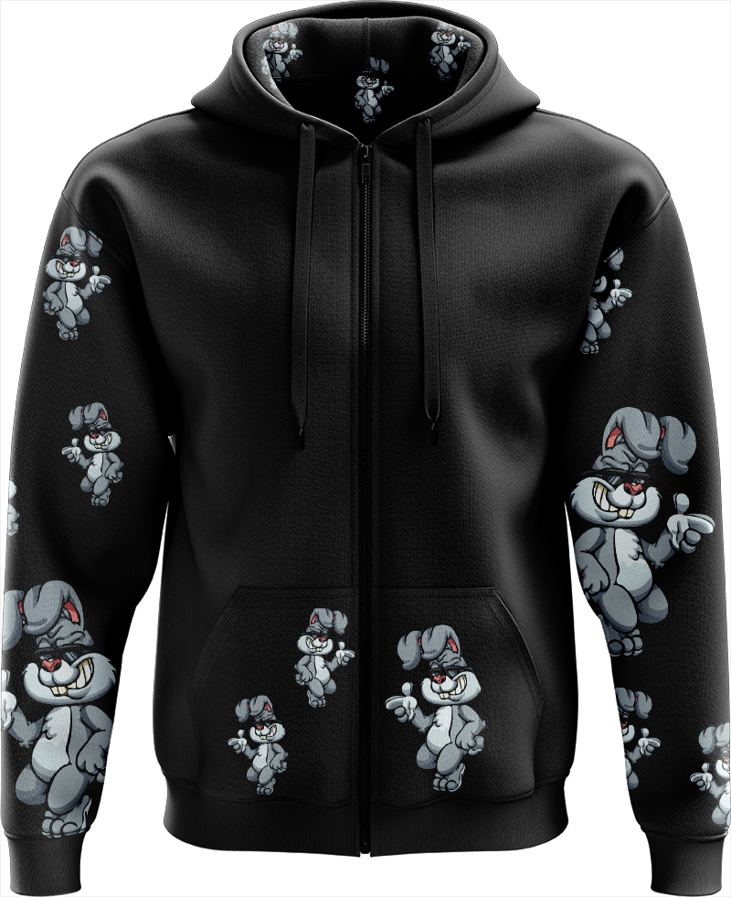 Rogue Rabbit Full Zip Hoodies Jacket - fungear.com.au