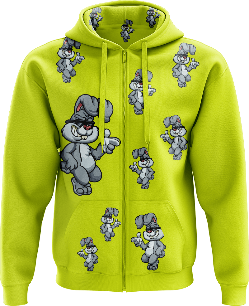 Rogue Rabbit Full Zip Hoodies Jacket - fungear.com.au