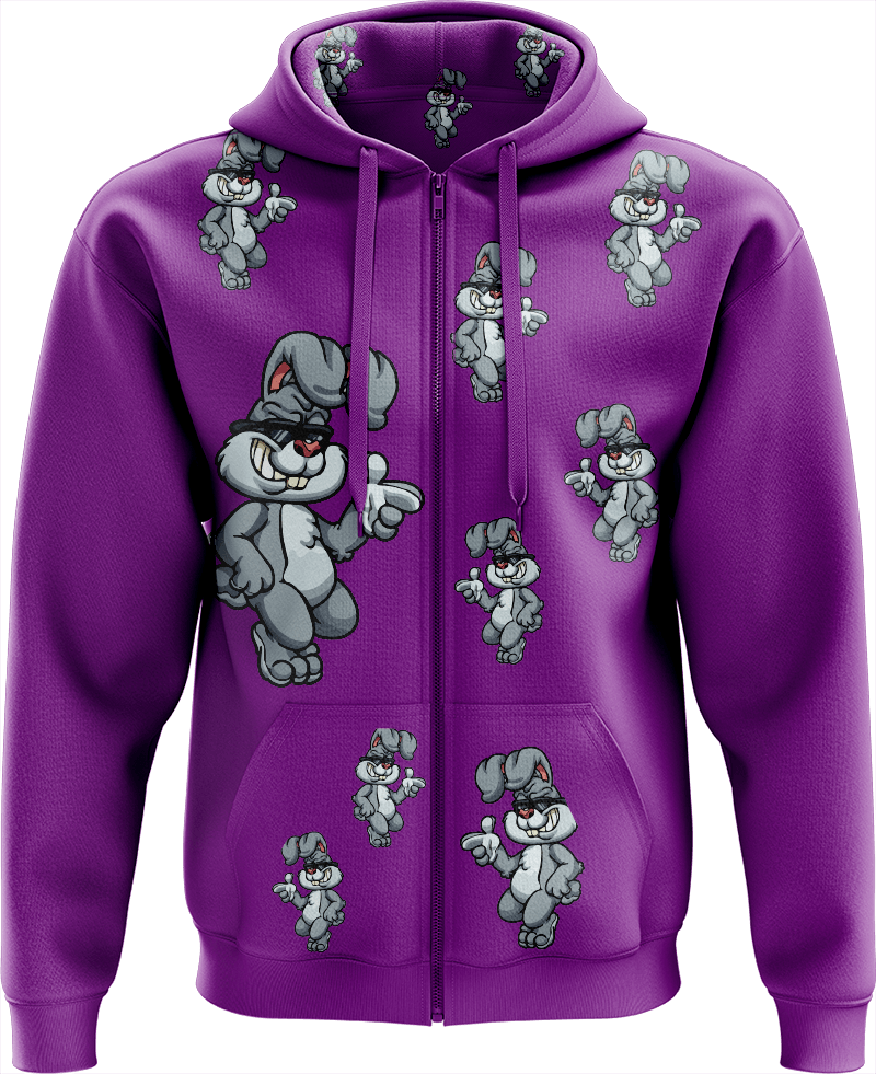 Rogue Rabbit Full Zip Hoodies Jacket - fungear.com.au