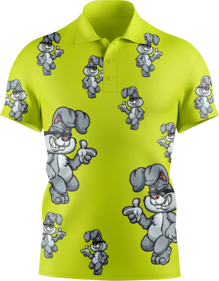 Rogue Rabbit Men's Short Sleeve Polo - fungear.com.au
