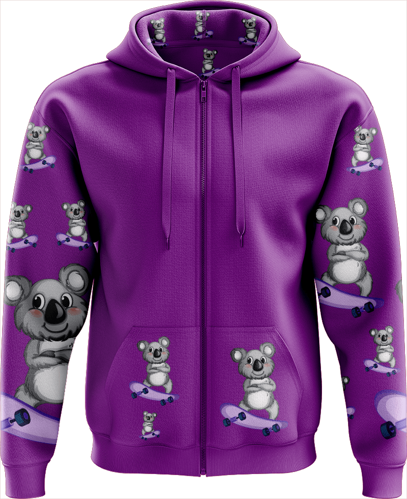 Skater Koala Full Zip Hoodies Jacket