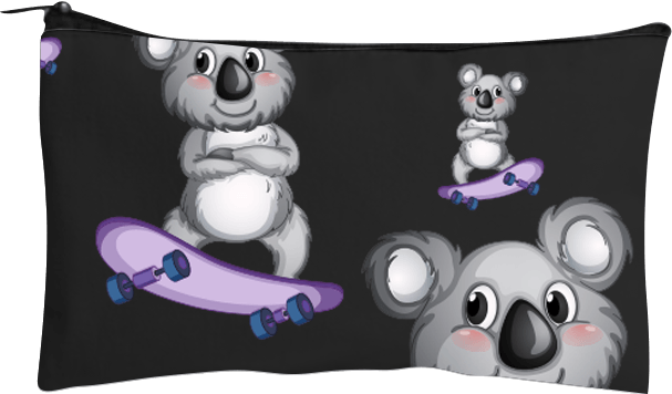 Skater Koala Jumbo Pencil Case - fungear.com.au
