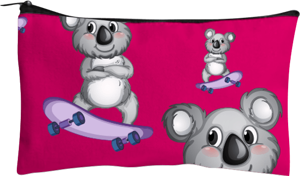 Skater Koala Jumbo Pencil Case - fungear.com.au