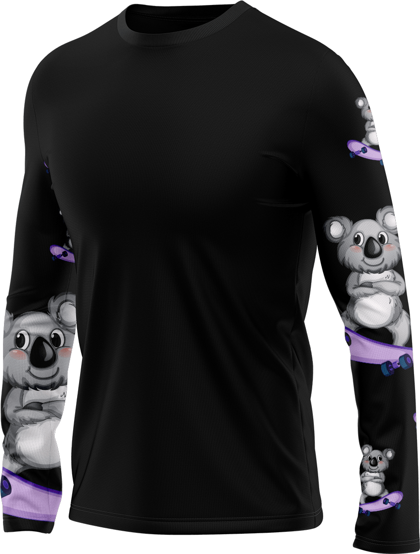 Skater Koala Rash T-Shirt Long Sleeve - fungear.com.au