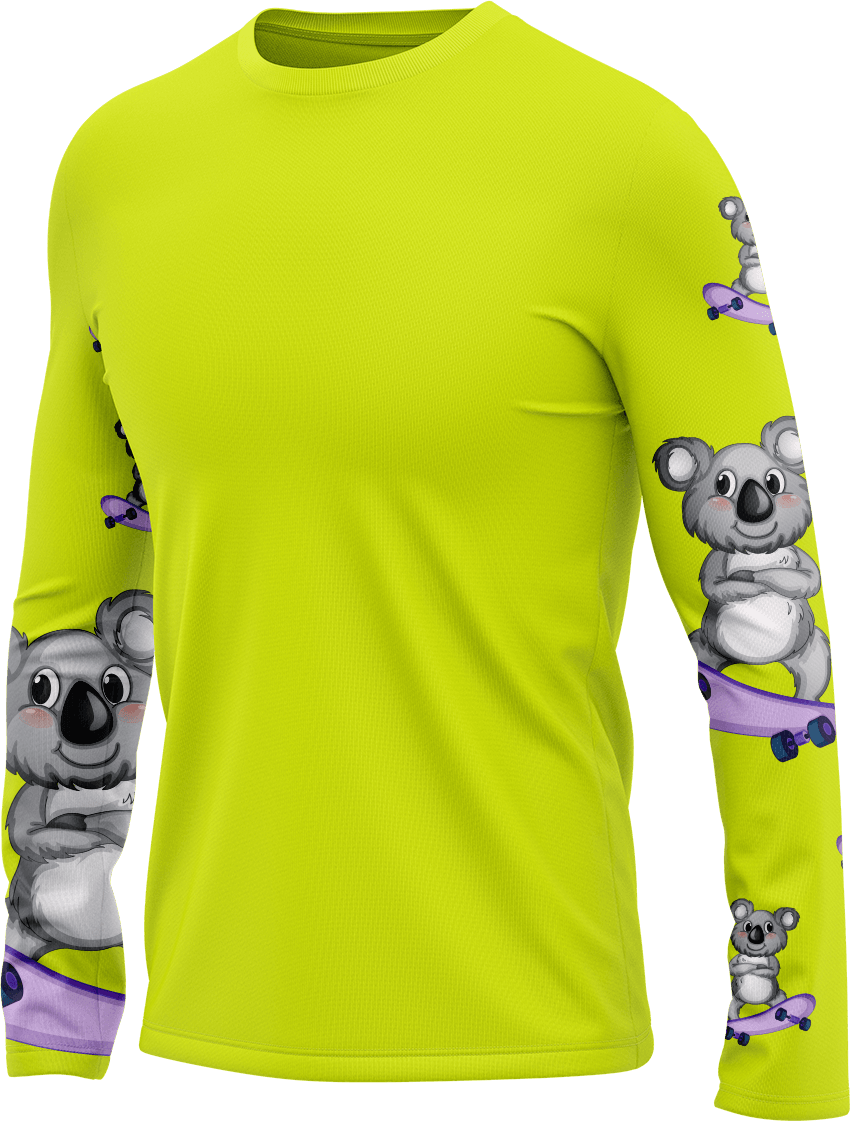 Skater Koala Rash T-Shirt Long Sleeve - fungear.com.au
