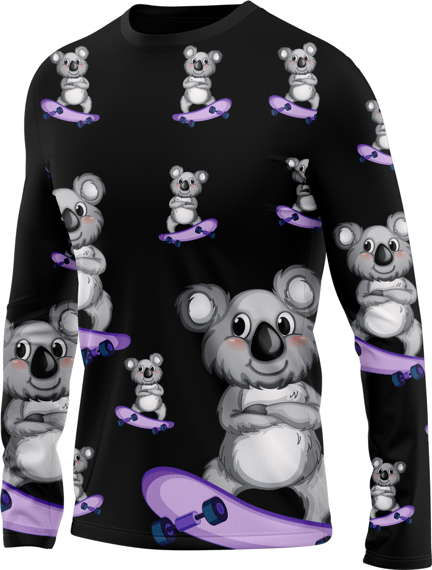 Skater Koala Rash T-Shirt Long Sleeve - fungear.com.au