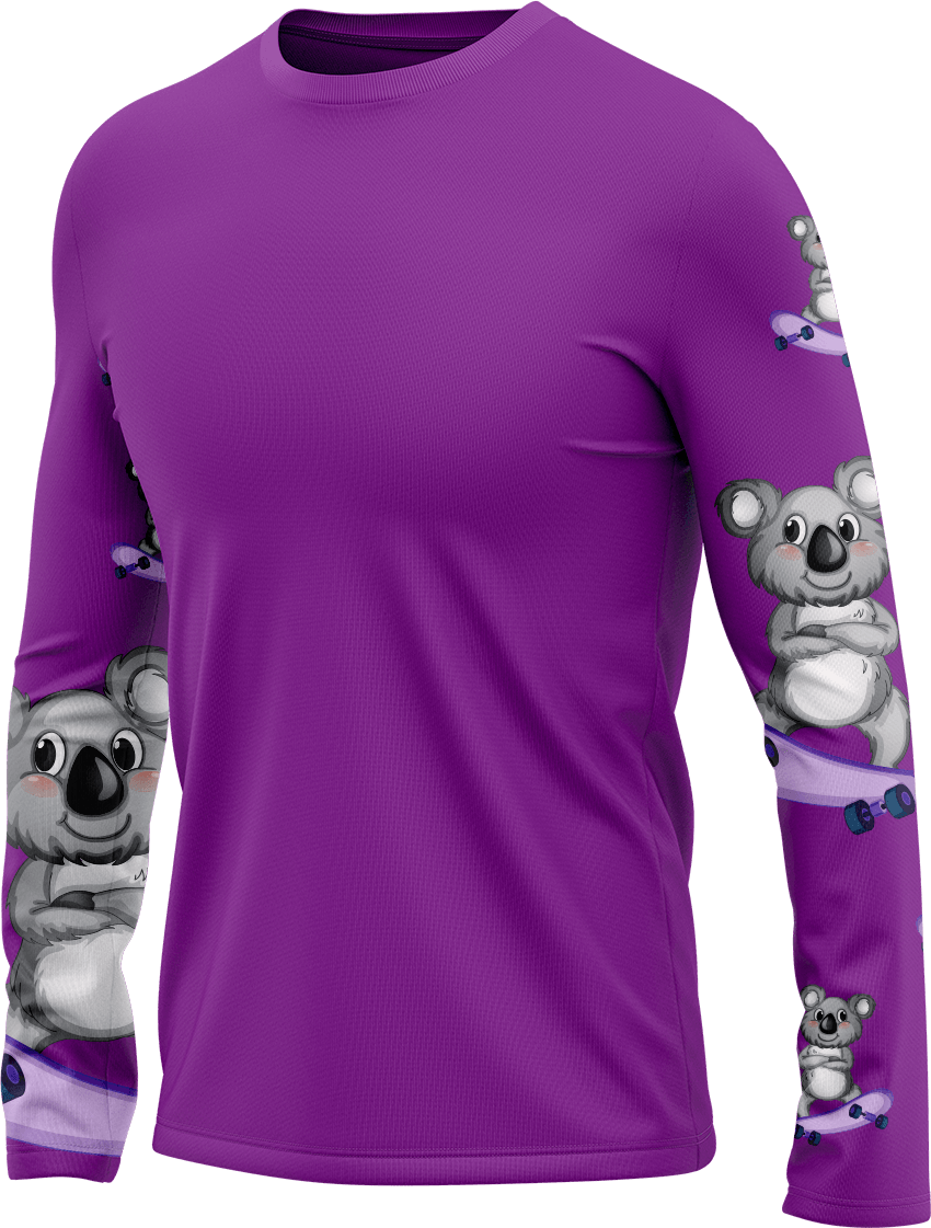 Skater Koala Rash T-Shirt Long Sleeve - fungear.com.au
