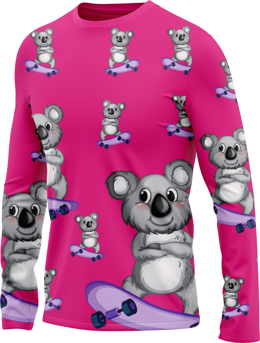 Skater Koala Rash T-Shirt Long Sleeve - fungear.com.au