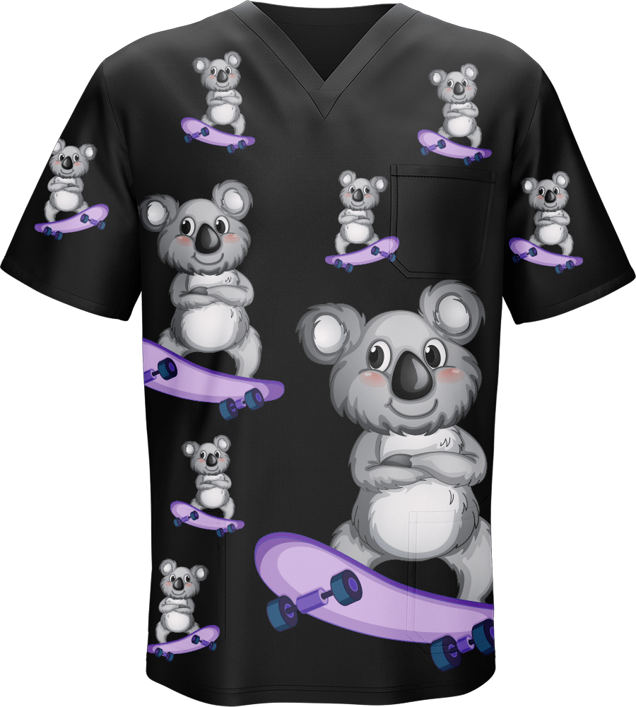 Skater Koala Scrubs - fungear.com.au