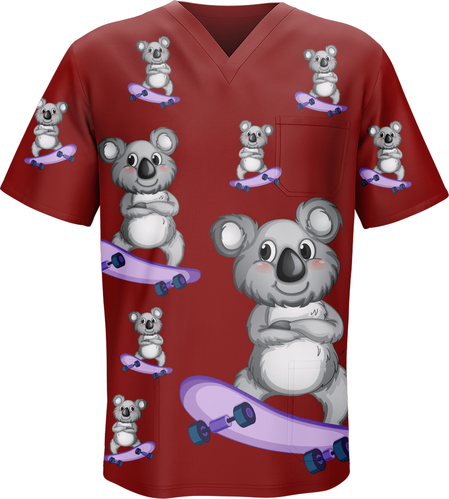 Skater Koala Scrubs - fungear.com.au