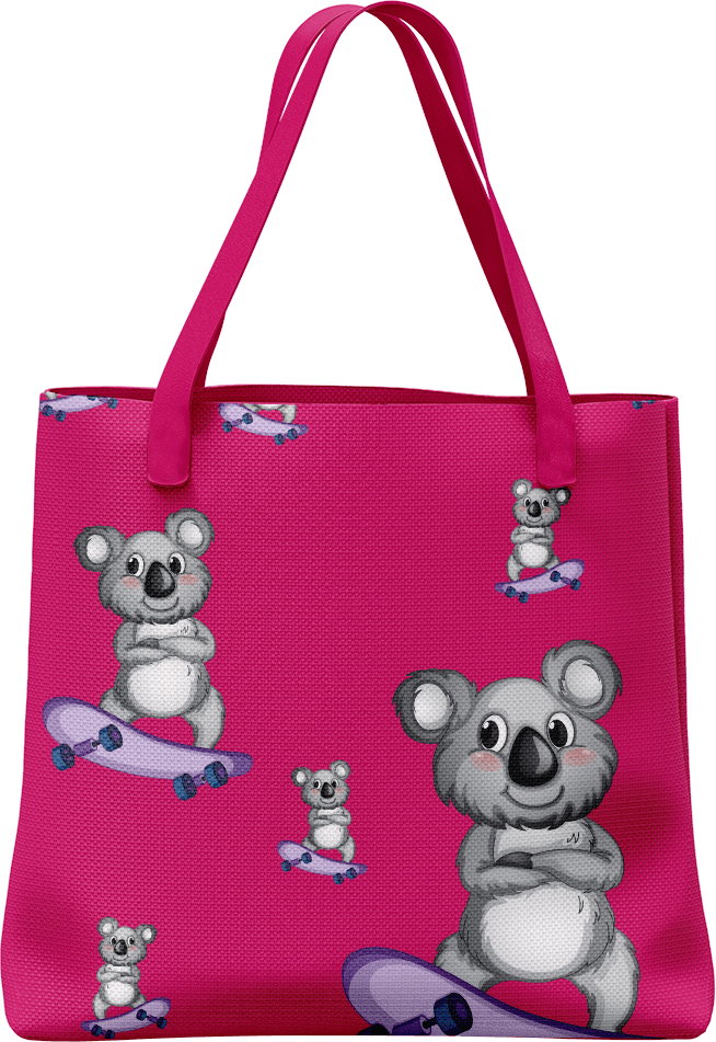 Skater Koala Tote Bag - fungear.com.au