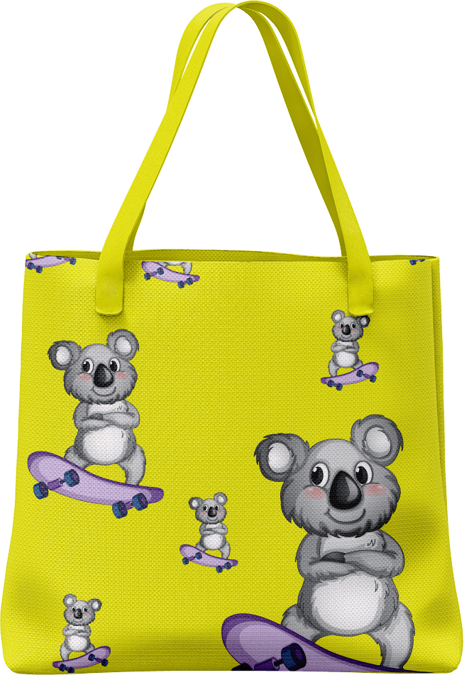 Skater Koala Tote Bag