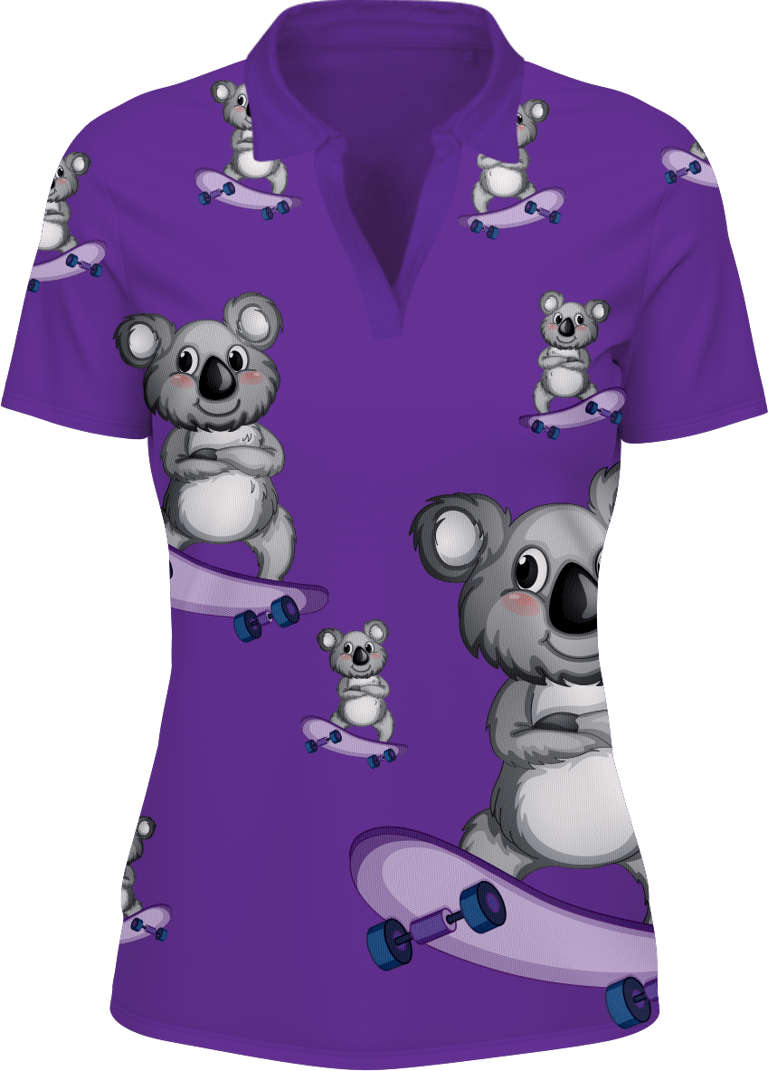 Skater Koala Women's Polo - fungear.com.au