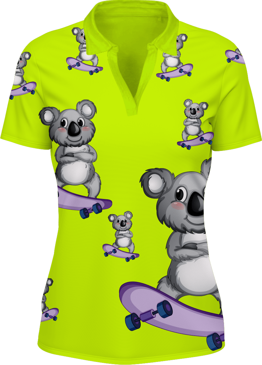 Skater Koala Women's Polo - fungear.com.au