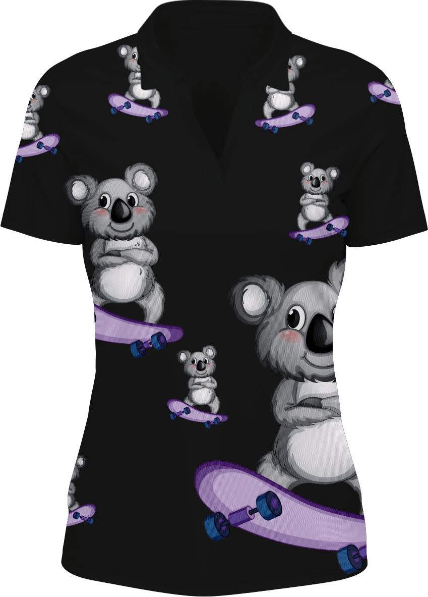 Skater Koala Women's Polo - fungear.com.au