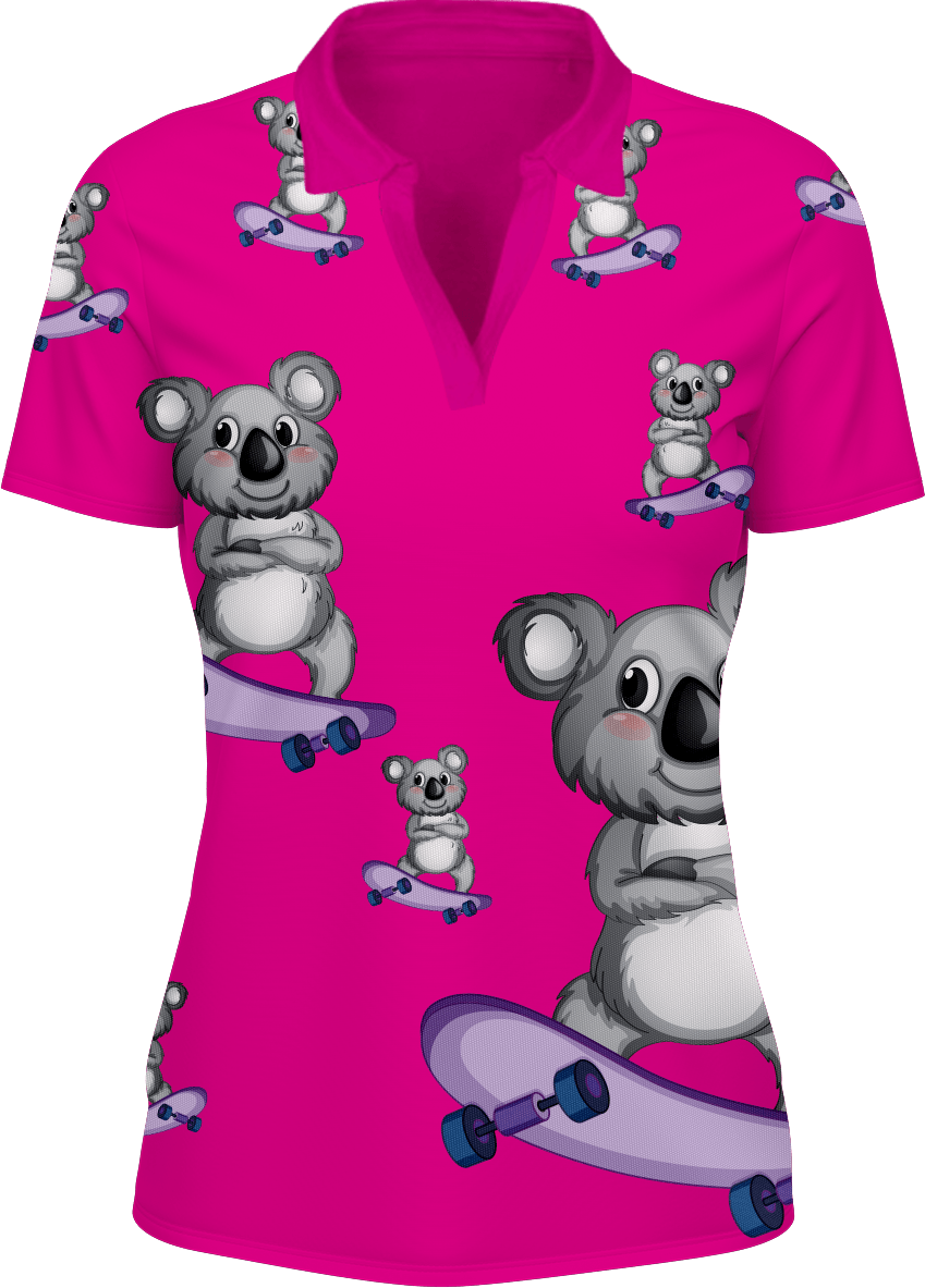 Skater Koala Women's Polo - fungear.com.au