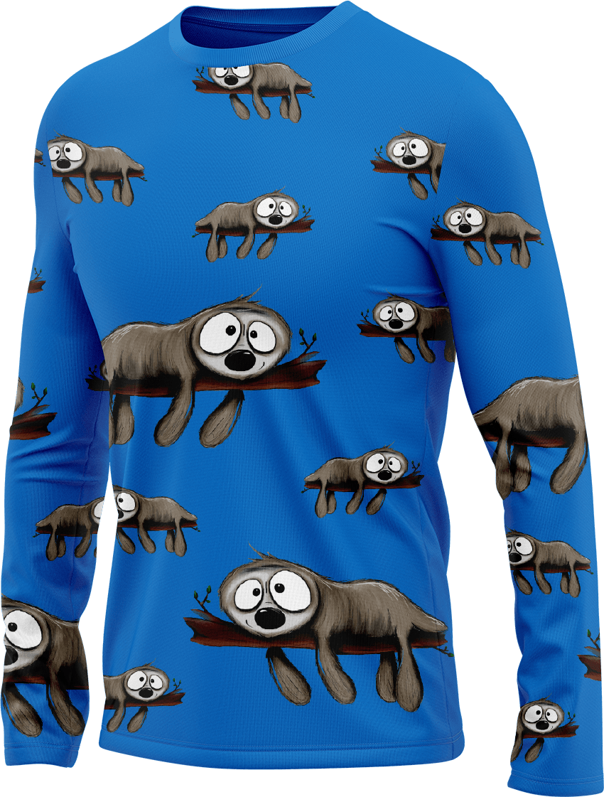 Snoozy Sloth Rash T-Shirt Long Sleeve - fungear.com.au