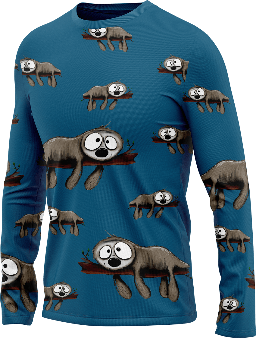 Snoozy Sloth Rash T-Shirt Long Sleeve - fungear.com.au