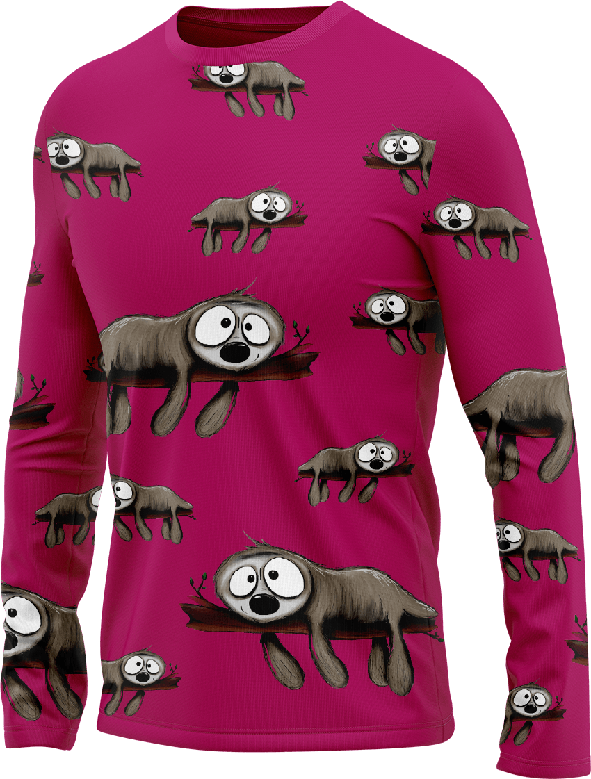 Snoozy Sloth Rash T-Shirt Long Sleeve - fungear.com.au