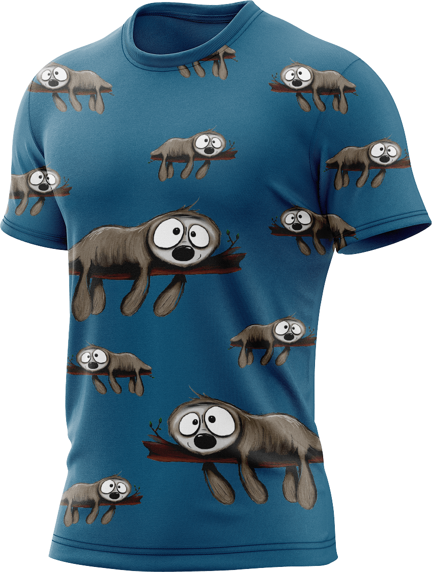 Snoozy Sloth Rash T-Shirt Short Sleeve - fungear.com.au