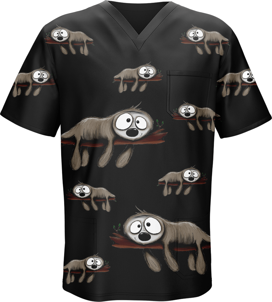 Snoozy Sloth Scrubs - fungear.com.au