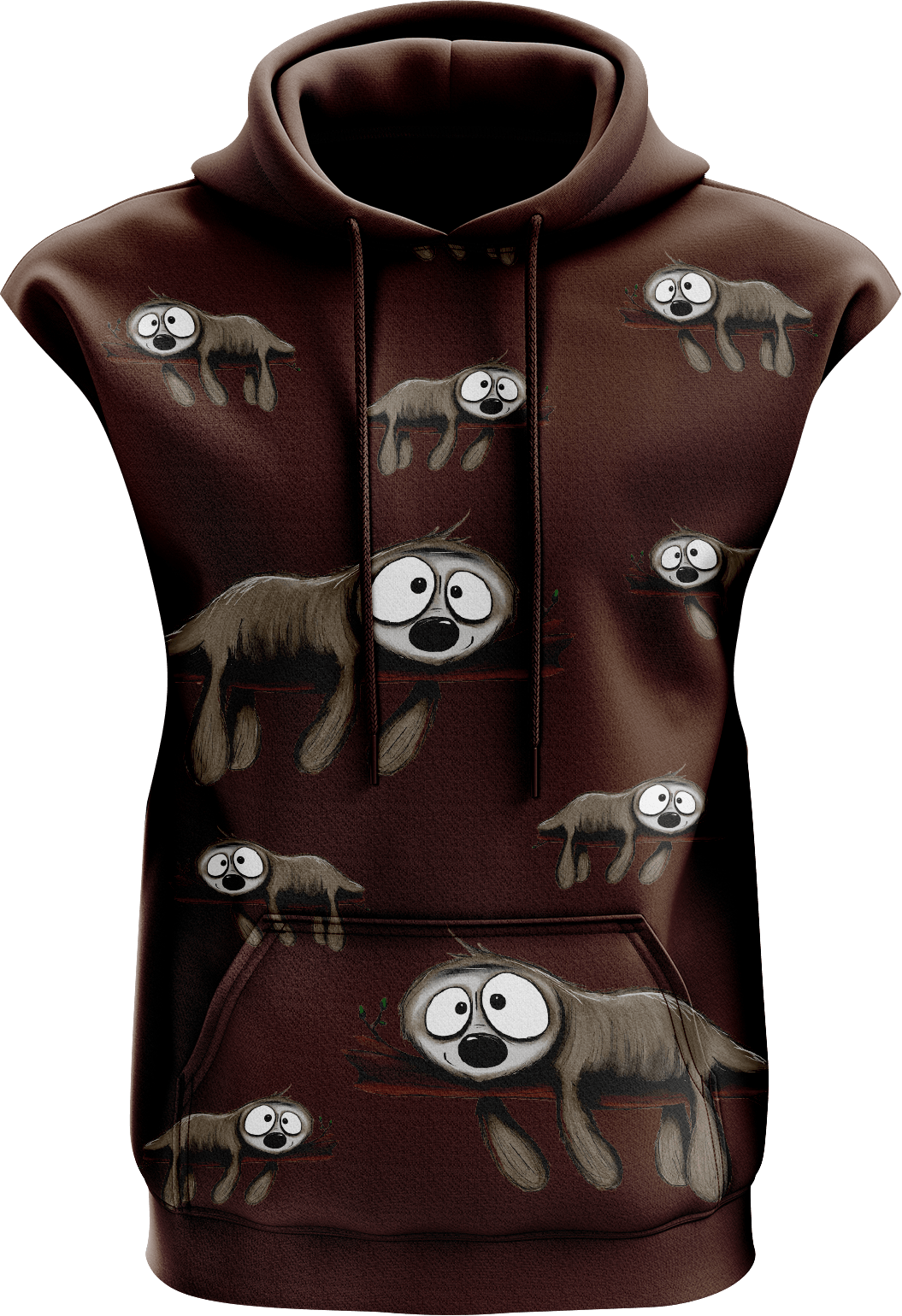 Snoozy Sloth Sleeveless Hoodie