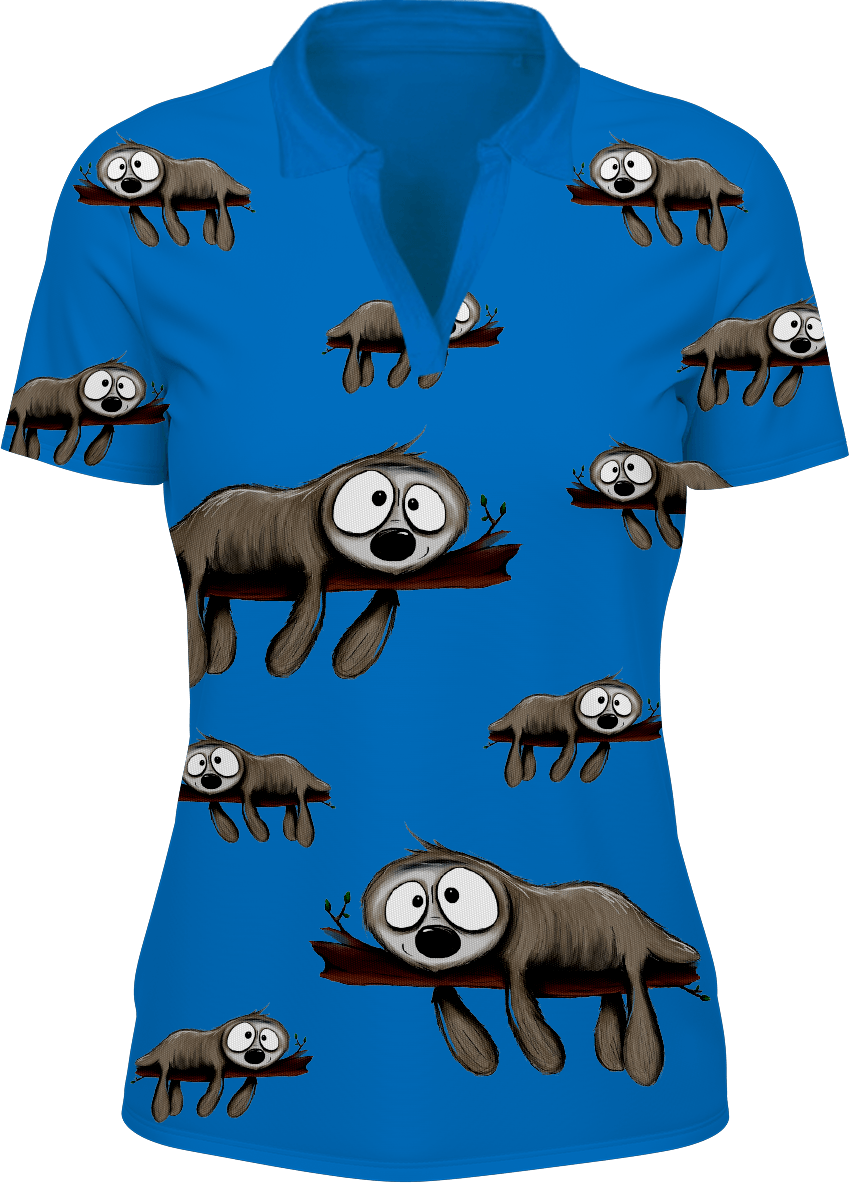 Snoozy Sloth Women's Polo - fungear.com.au